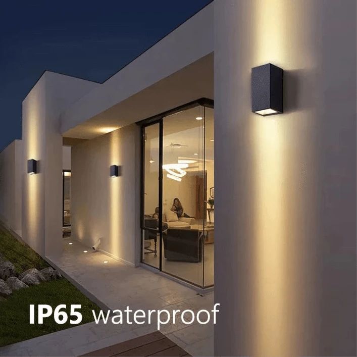 Verthara Modern Outdoor Wall Light – IP65 Waterproof Die-Cast Aluminum Lantern for Garden and Porch, Easy Tool-Free Installation