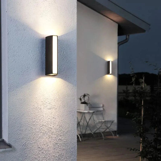 Verthara Modern Outdoor Wall Light - Waterproof Aluminum Sconce for Garden and Porch - 4W LED Black Exterior Wall Lantern