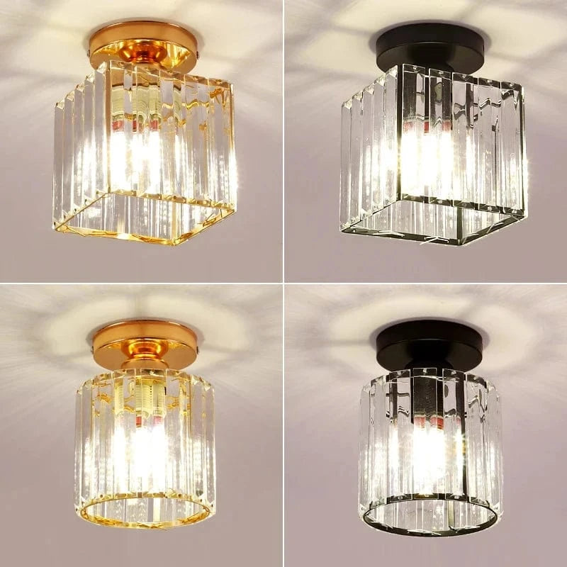 Verthara Modern Pendant Ceiling Light - Retro Style - E27 Base - Metal/Glass Shade - Black/Gold Finish - Ideal For Home Foyer/Kitchen