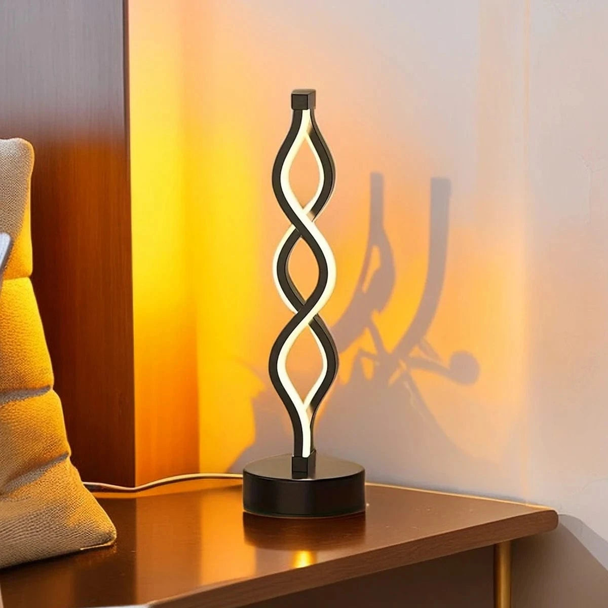Verthara Modern Seaweed LED Table Lamp Black