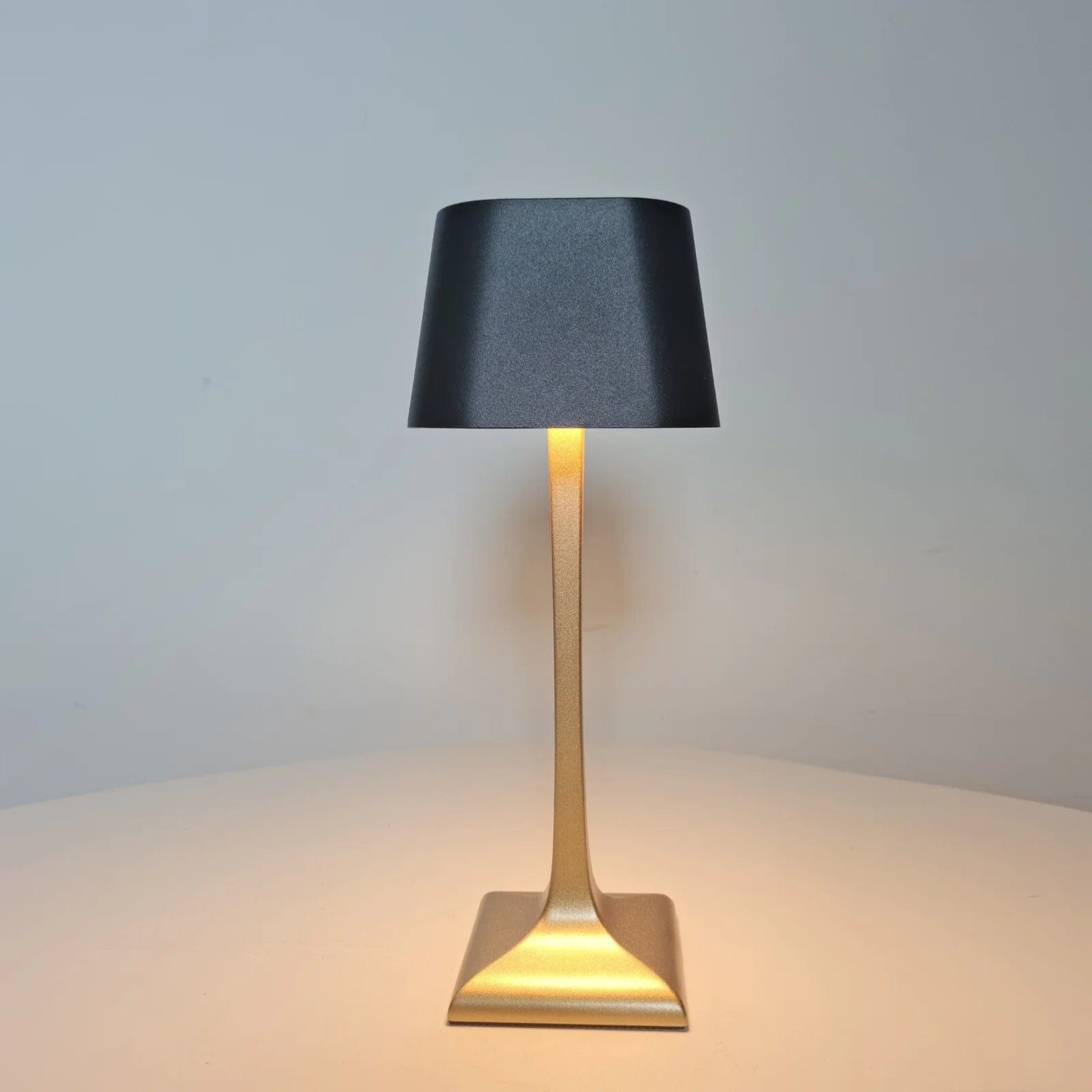 Verthara Modern Touch-Control LED Rechargeable Table Lamp Black and Gold