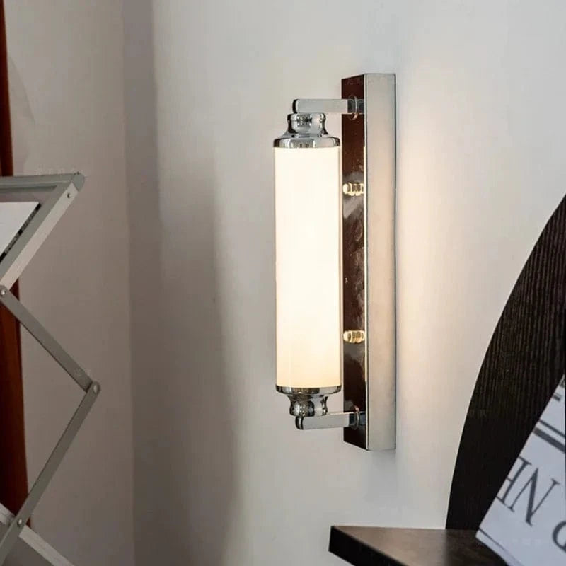 Verthara Modern Wall Sconce Lighting for Bedroom and Living Room – Stylish Wall Lamp with Metal and Glass Design