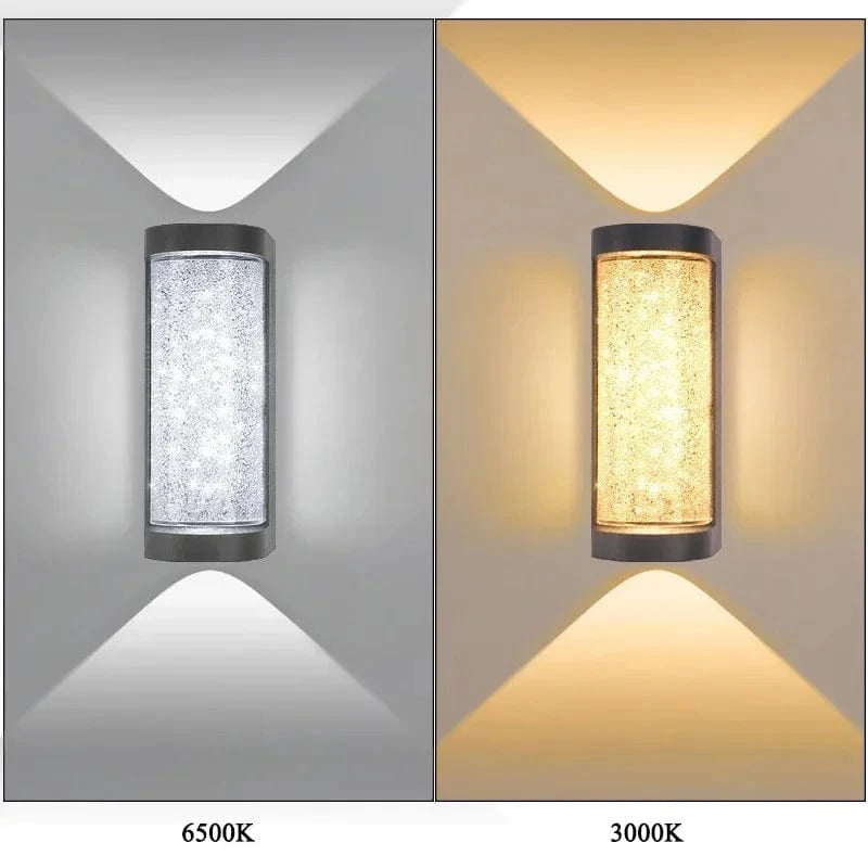 Verthara Modern Waterproof Crystal LED Wall Lamp - Stylish Outdoor Wall Lights for Indoor and Outdoor Use, Versatile Wall Sconce Lighting