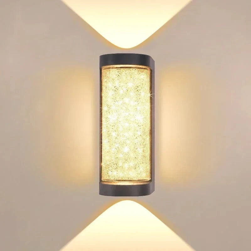 Verthara Modern Waterproof Crystal LED Wall Lamp - Stylish Outdoor Wall Lights for Indoor and Outdoor Use, Versatile Wall Sconce Lighting