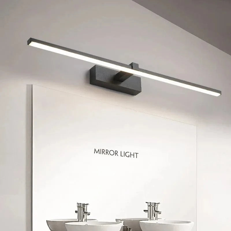 Verthara Modern Waterproof LED Bathroom Wall Lamp - Flat Design Wall Sconce Lighting in White and Black