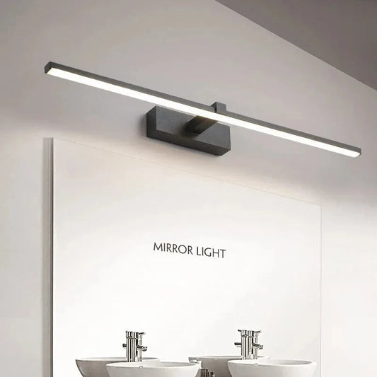 Verthara Modern Waterproof LED Bathroom Wall Lamp - Flat Design Wall Sconce Lighting in White and Black