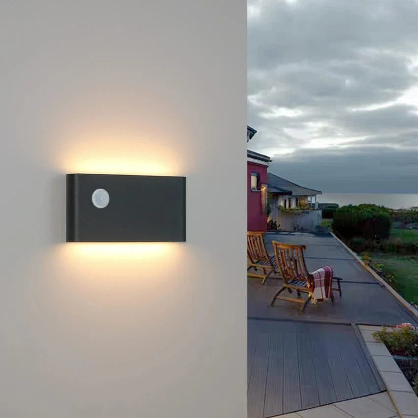Verthara Modern Waterproof LED Outdoor Wall Lamp with Motion Sensor for Garden and Corridor – Energy Efficient Exterior Wall Lights