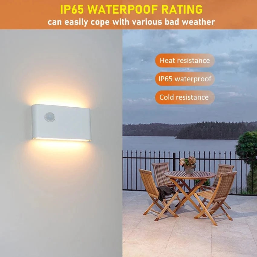 Verthara Modern Waterproof LED Outdoor Wall Lamp with Motion Sensor for Garden and Corridor – Energy Efficient Exterior Wall Lights