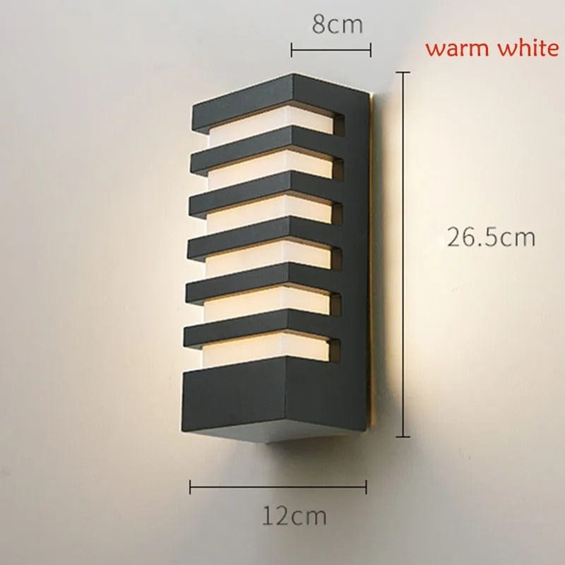 Verthara Modern Waterproof LED Outdoor Wall Light – 12W Aluminum Sconce for Porch and Garden, Energy Efficient Exterior Wall Lights