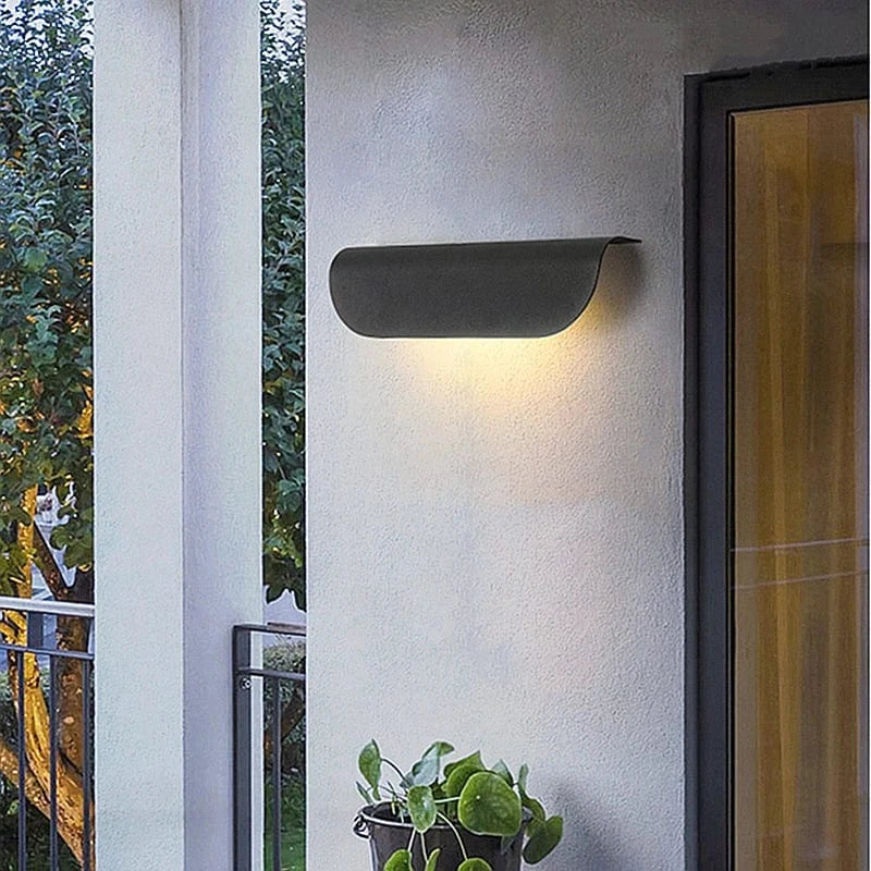 Verthara Modern Waterproof LED Wall Lamp – IP65 Outdoor Wall Light Sconce for Garden, Porch, and Indoor Use Cold White 6000K / Black Shell