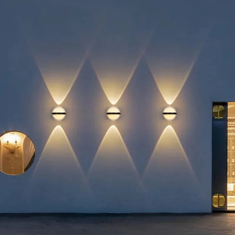 Verthara Modern Waterproof Outdoor Wall Lamp - IP65 Rated Circular Design for Balcony, Corridor, and Courtyard Lighting