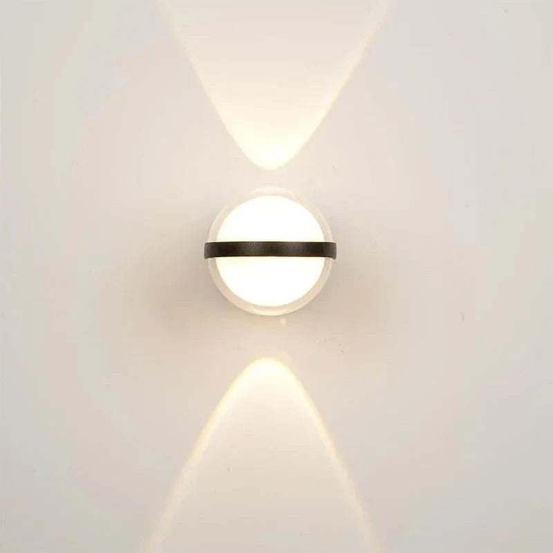 Verthara Modern Waterproof Outdoor Wall Lamp - IP65 Rated Circular Design for Balcony, Corridor, and Courtyard Lighting Round
