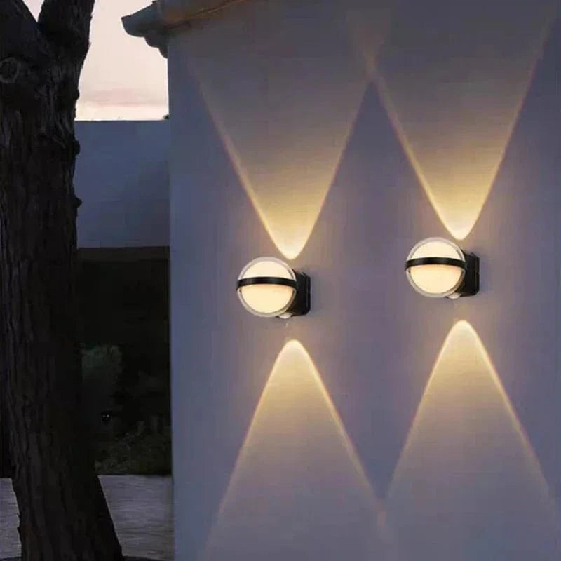 Verthara Modern Waterproof Outdoor Wall Lamp - IP65 Rated Circular Design for Balcony, Corridor, and Courtyard Lighting