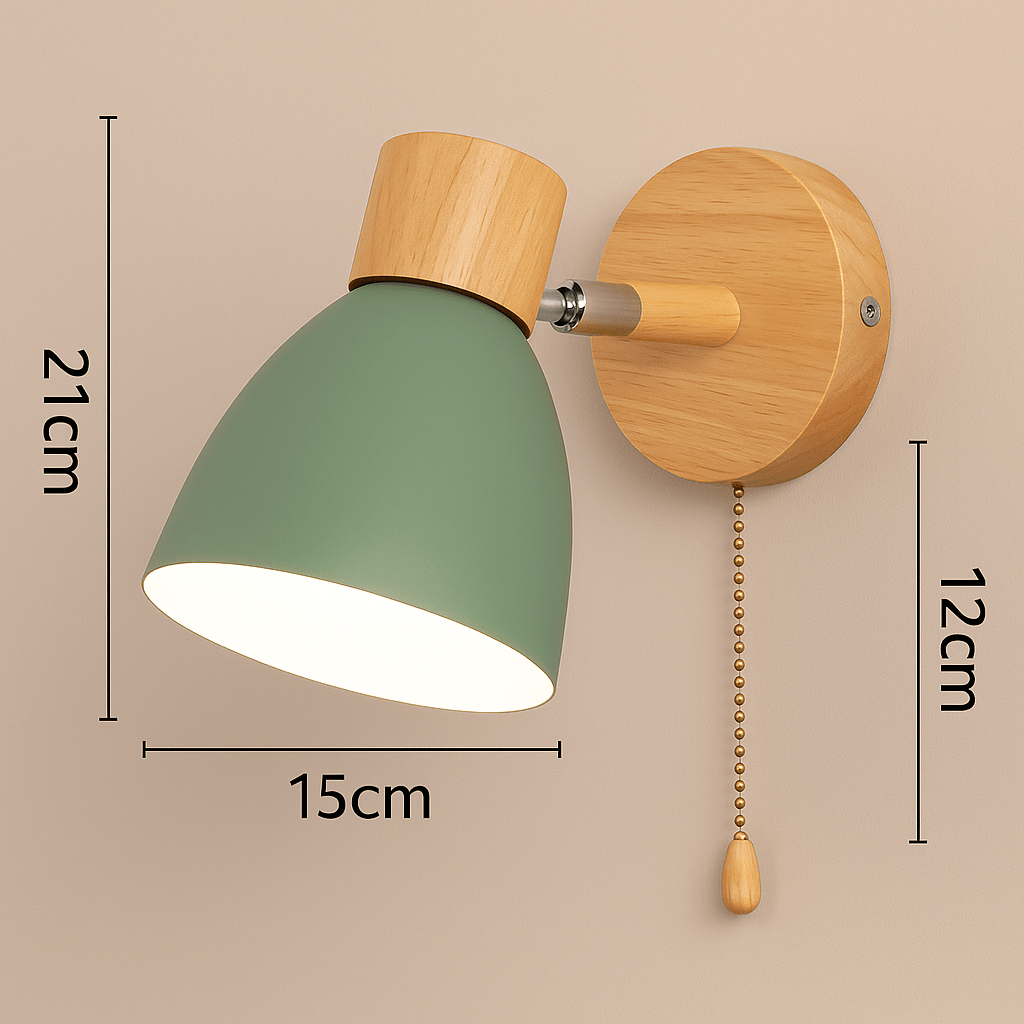 Verthara Modern Wood - Iron Wall Light