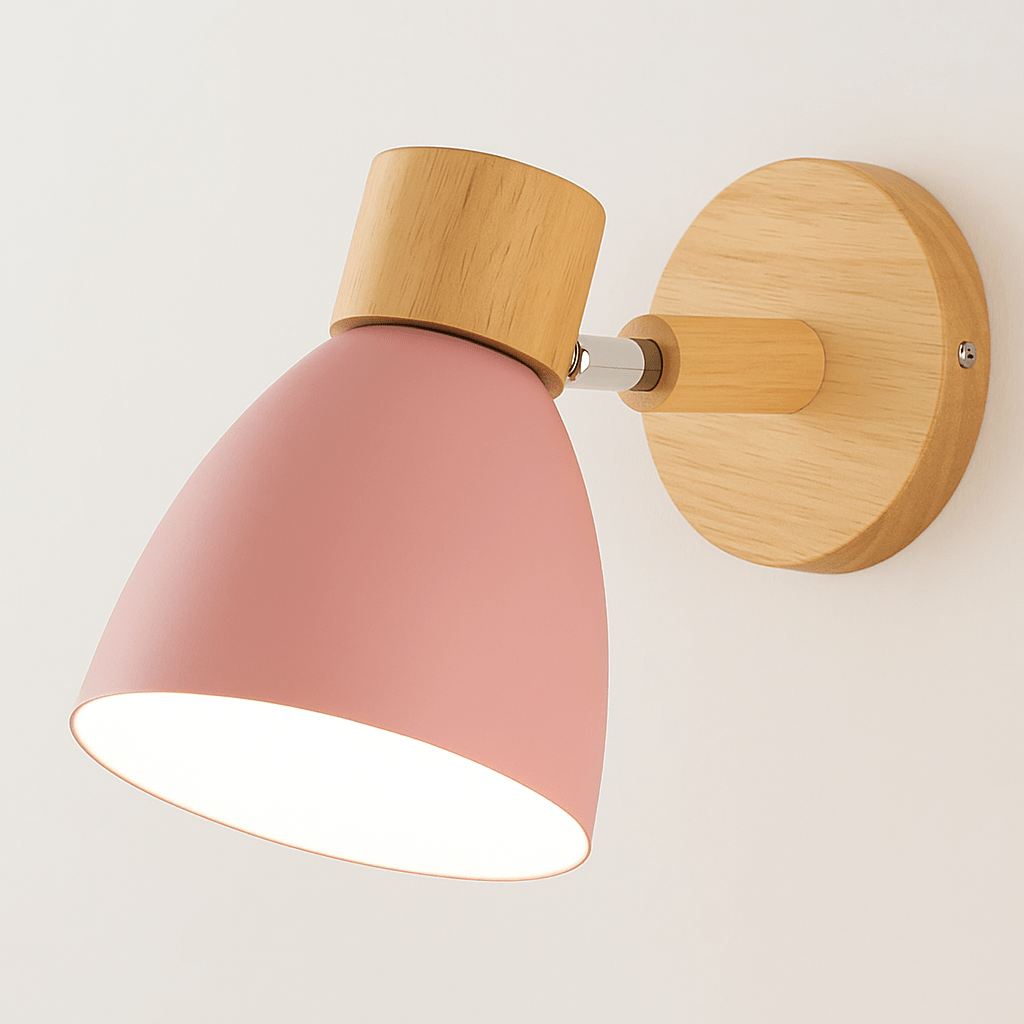 Verthara Modern Wood - Iron Wall Light Pink / No Switch