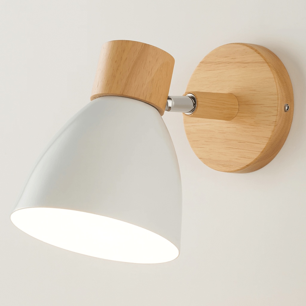 Verthara Modern Wood - Iron Wall Light White / No Switch