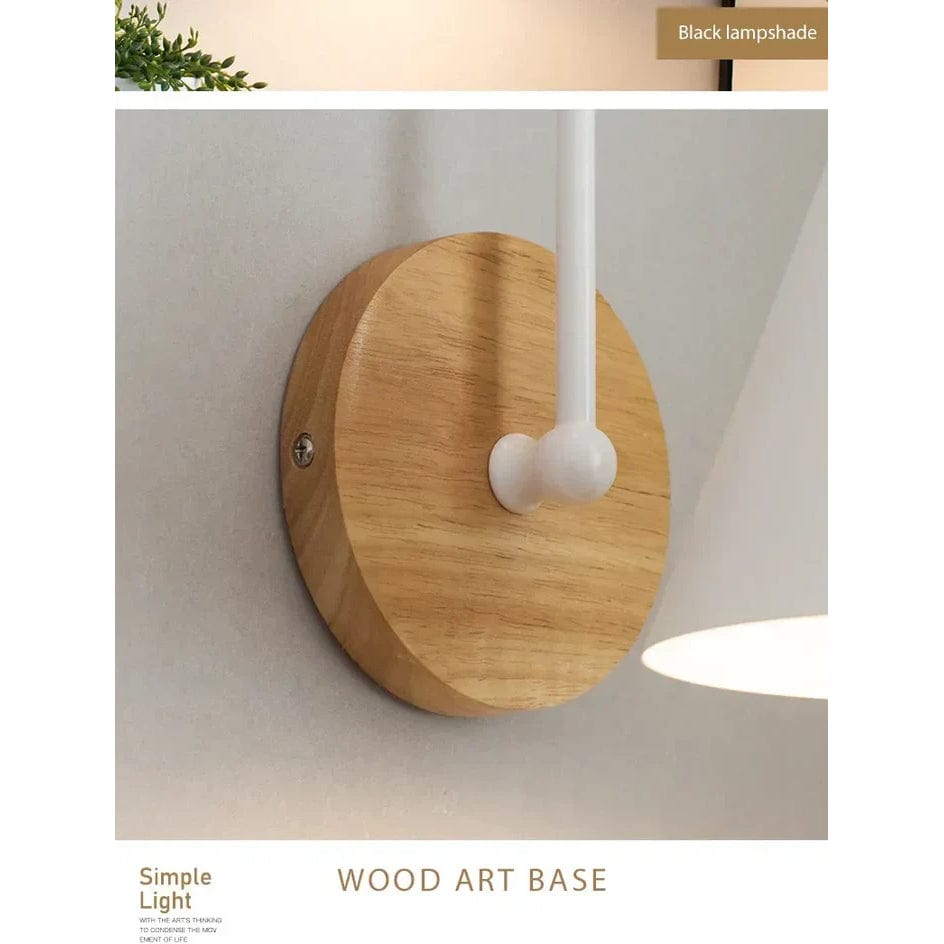 Verthara Modern Wood Wall Lamp E27 Socket