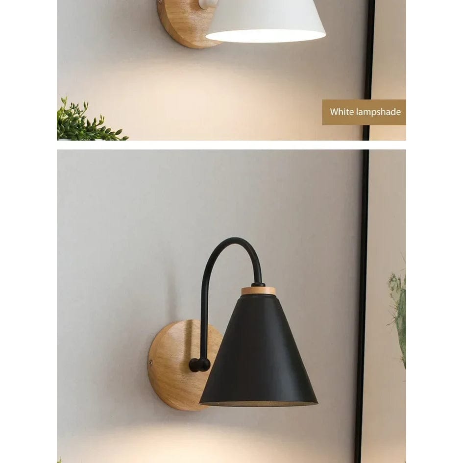 Verthara Modern Wood Wall Lamp E27 Socket