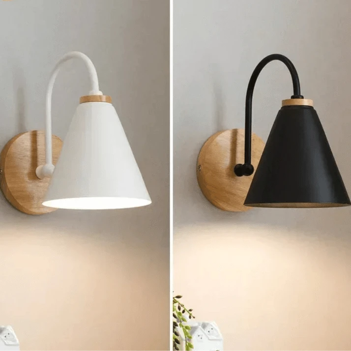 Verthara Modern Wood Wall Lamp E27 Socket