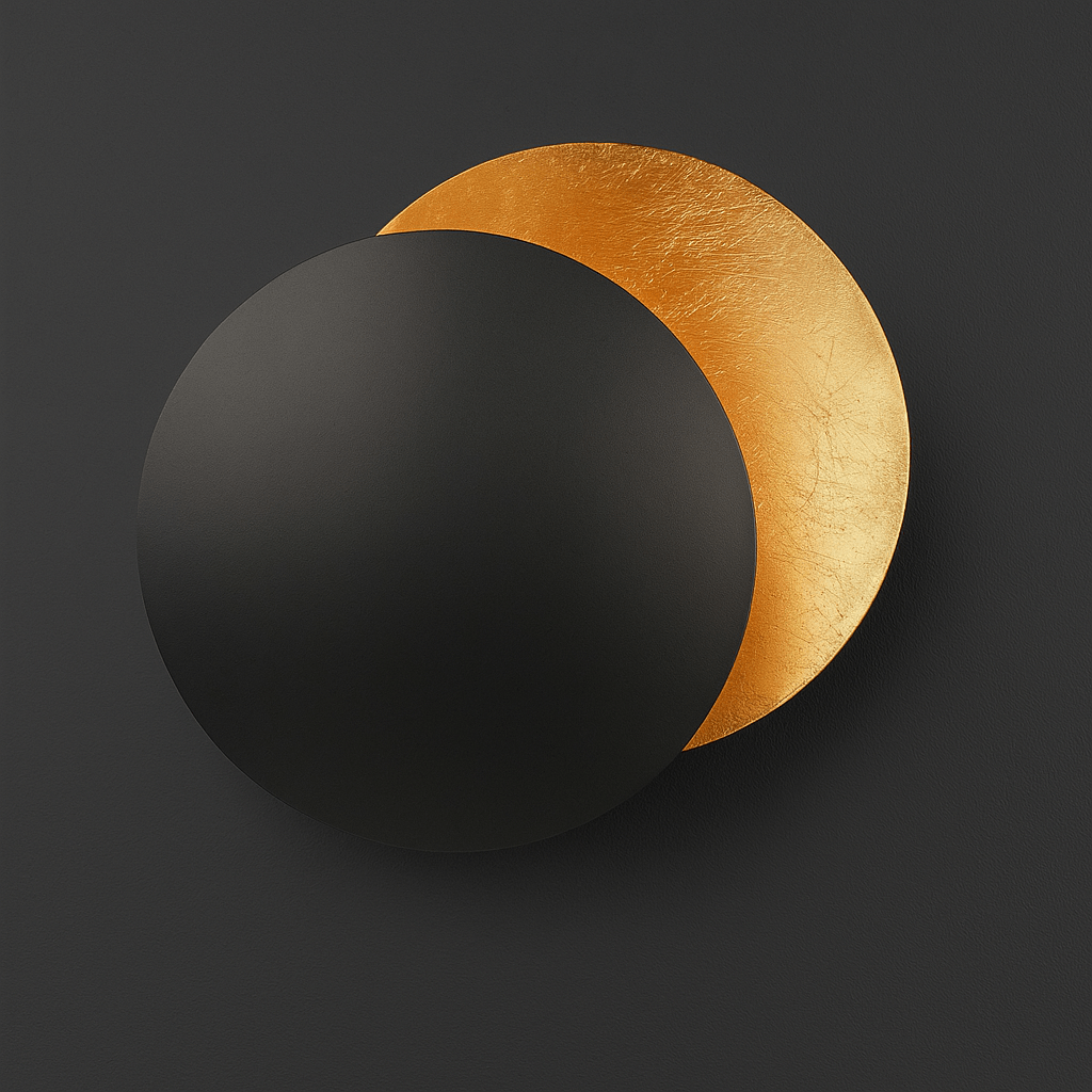 Verthara Moon Concept Wall Lamp Black-Brass