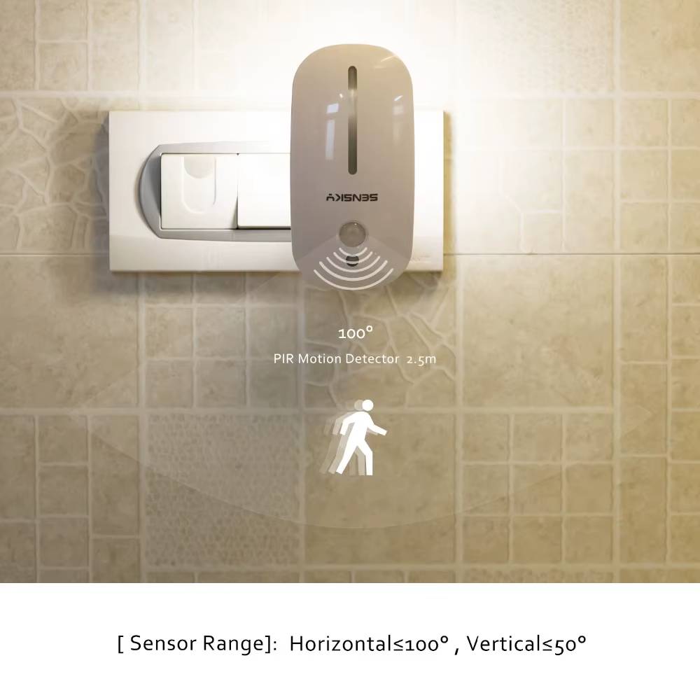 Verthara Motion Sensor LED Night Light for Hallways and Pathways – Energy Efficient Plug-In Light with Smart Sensor Technology