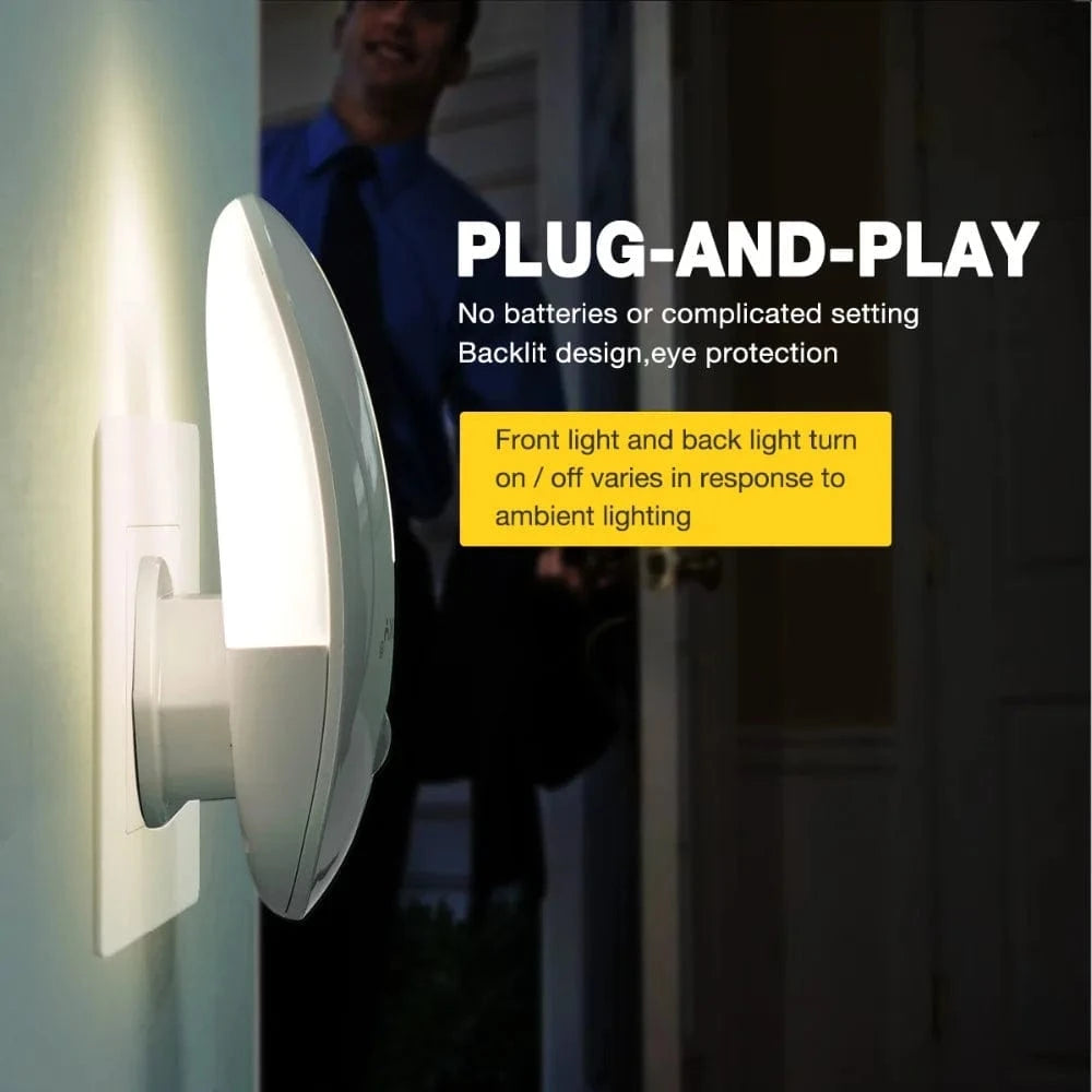 Verthara Motion Sensor LED Night Light for Hallways and Pathways – Energy Efficient Plug-In Light with Smart Sensor Technology