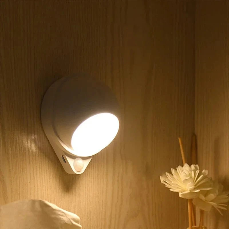 Verthara Motion Sensor LED Night Light with USB Charging and Dimmable Brightness – Indoor Wall Light for Bedrooms and Hallways