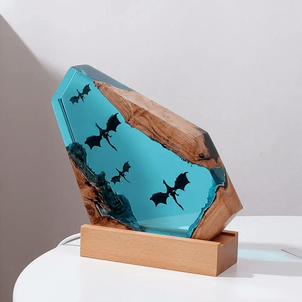 Verthara Nature-Inspired Resin Night Light Dragon