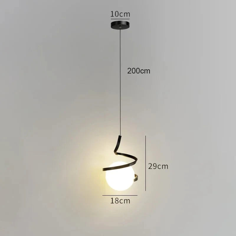 Verthara Nordic Black Pendant Light – Modern LED Hanging Light for Kitchen and Dining Room, Adjustable Height, Energy Efficient Black shell / Warm White