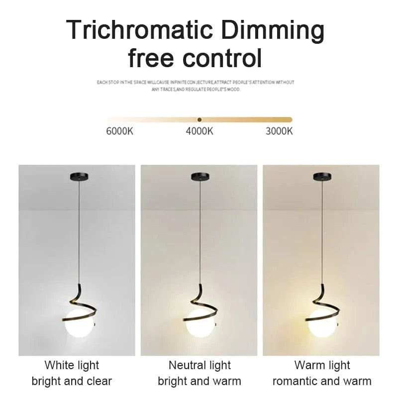 Verthara Nordic Black Pendant Light – Modern LED Hanging Light for Kitchen and Dining Room, Adjustable Height, Energy Efficient