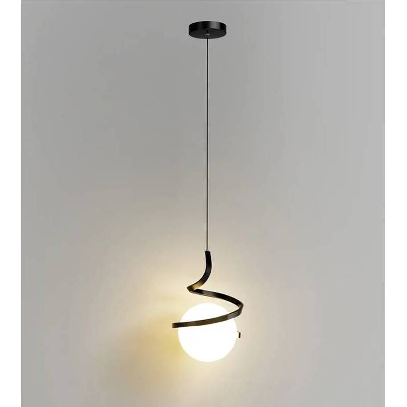 Verthara Nordic Black Pendant Light – Modern LED Hanging Light for Kitchen and Dining Room, Adjustable Height, Energy Efficient Black / Warm White