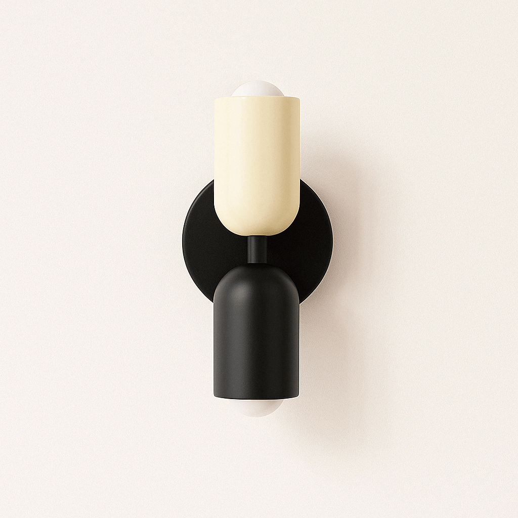 Verthara Nordic Colorful Bedside Dual Light Source Wall Lamp Black White / No light bulb