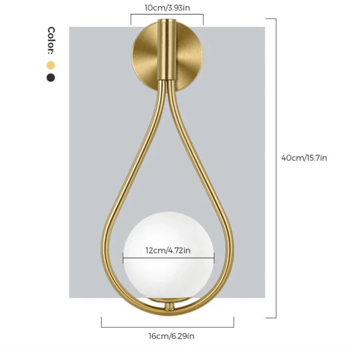 Verthara Nordic Glass Wall Lamp - G9 LED