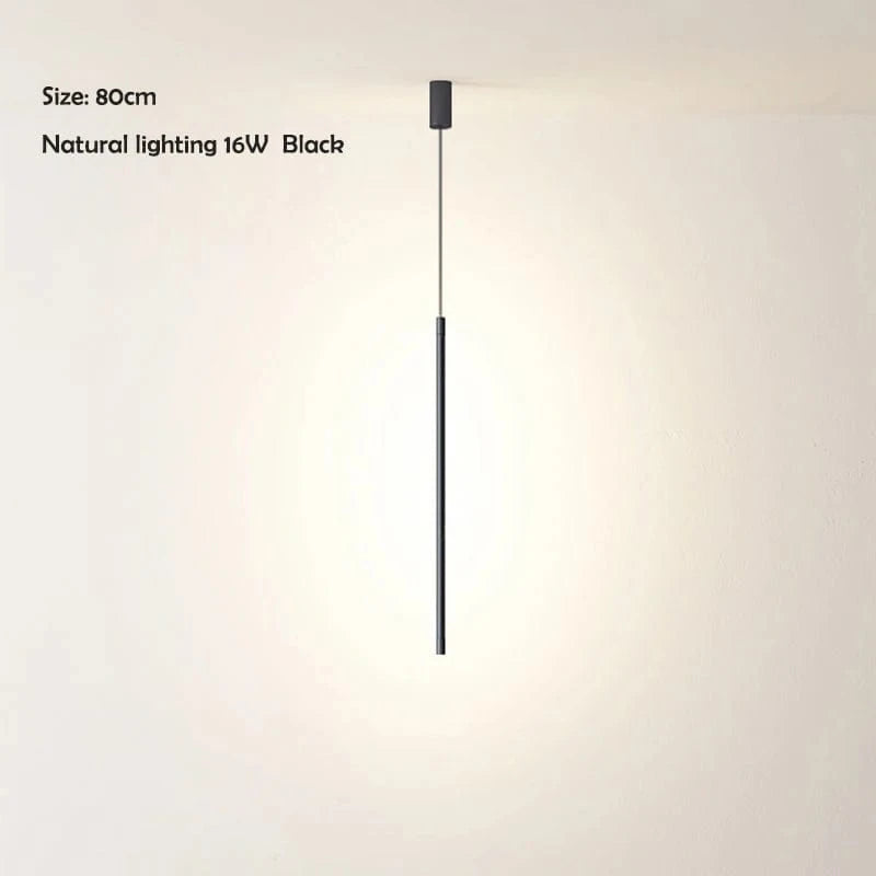 Verthara Nordic LED Long Hanging Chandelier for Living Room and Bedroom – Stylish Wall and Floor Lighting 80cm natural light