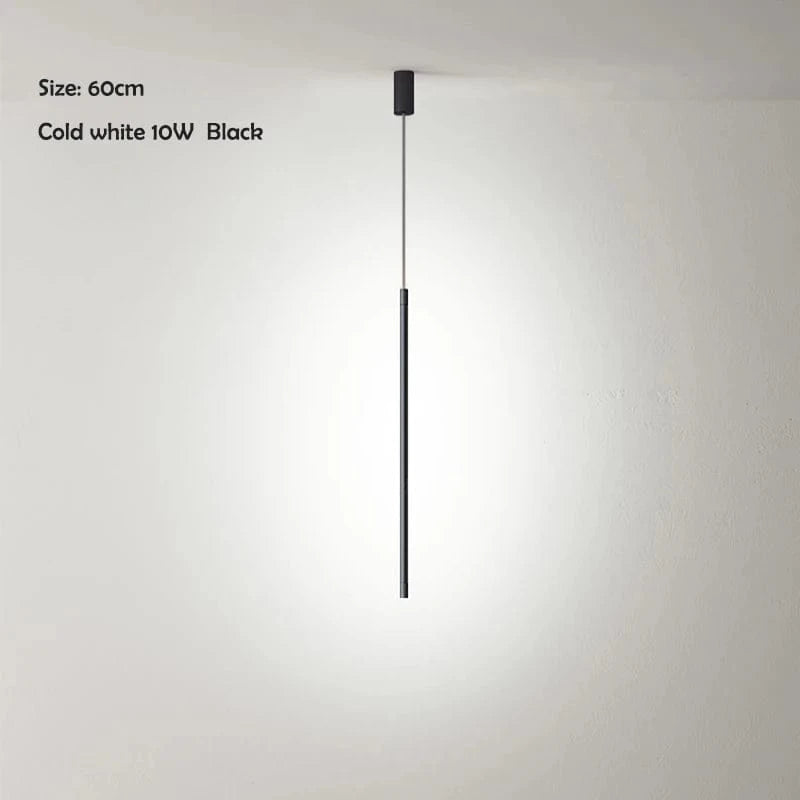 Verthara Nordic LED Long Hanging Chandelier for Living Room and Bedroom – Stylish Wall and Floor Lighting 60cm cold white