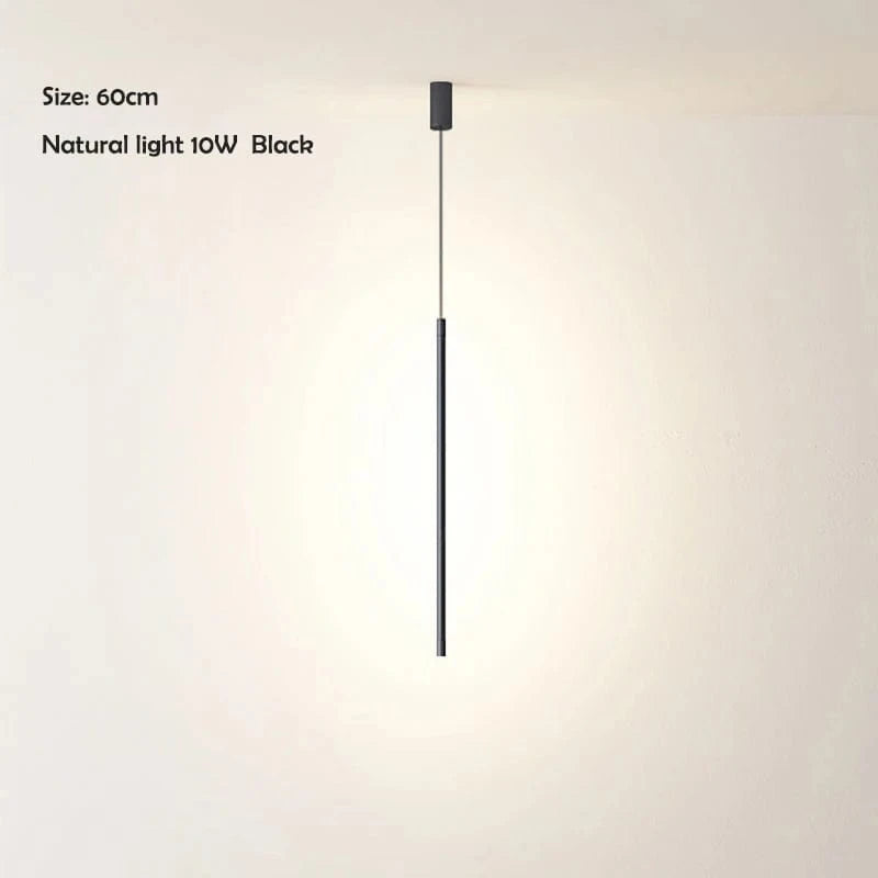 Verthara Nordic LED Long Hanging Chandelier for Living Room and Bedroom – Stylish Wall and Floor Lighting 60cm natural light