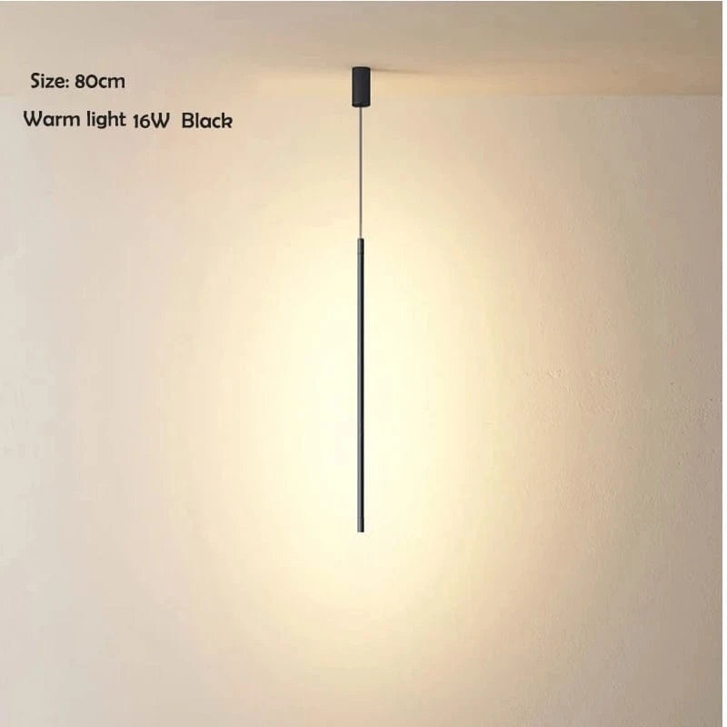 Verthara Nordic LED Long Hanging Chandelier for Living Room and Bedroom – Stylish Wall and Floor Lighting 80cm warm white