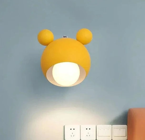 Verthara Nordic LED Wall Light – Simple Design – Soft Tones – Ideal For Children's Room – Compact Size - Indoor Lighting Yellow