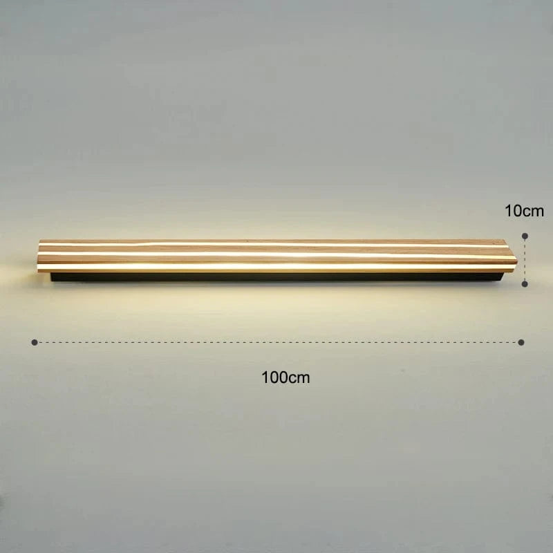 Verthara Nordic LED Wooden Wall Sconce - Adjustable Wall Lamp for Bathroom, Bedroom, and Living Room - Warm & Cool White Lighting Options