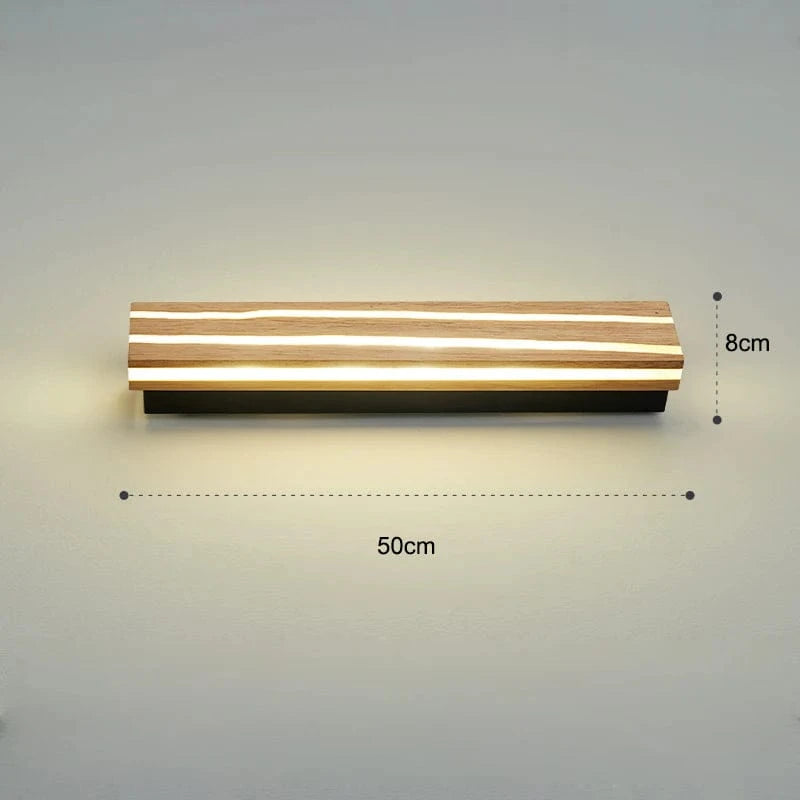 Verthara Nordic LED Wooden Wall Sconce - Adjustable Wall Lamp for Bathroom, Bedroom, and Living Room - Warm & Cool White Lighting Options