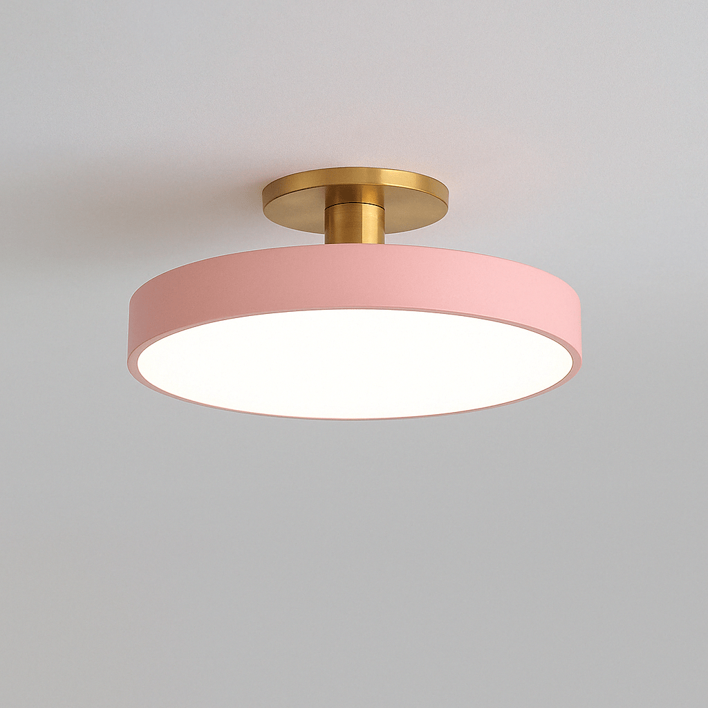 Verthara Nordic Macaron LED Ceiling Light Pink / D23CM-12W / Warm light-3000k