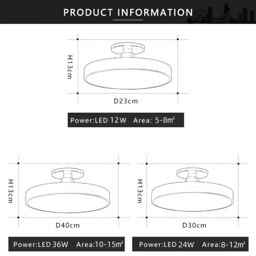 Verthara Nordic Macaron LED Ceiling Light