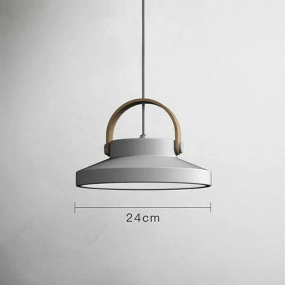 Verthara Nordic Minimalist Chandelier Light – Solid Wood and Iron Hanging Lamp for Modern Home and Bar Decor White