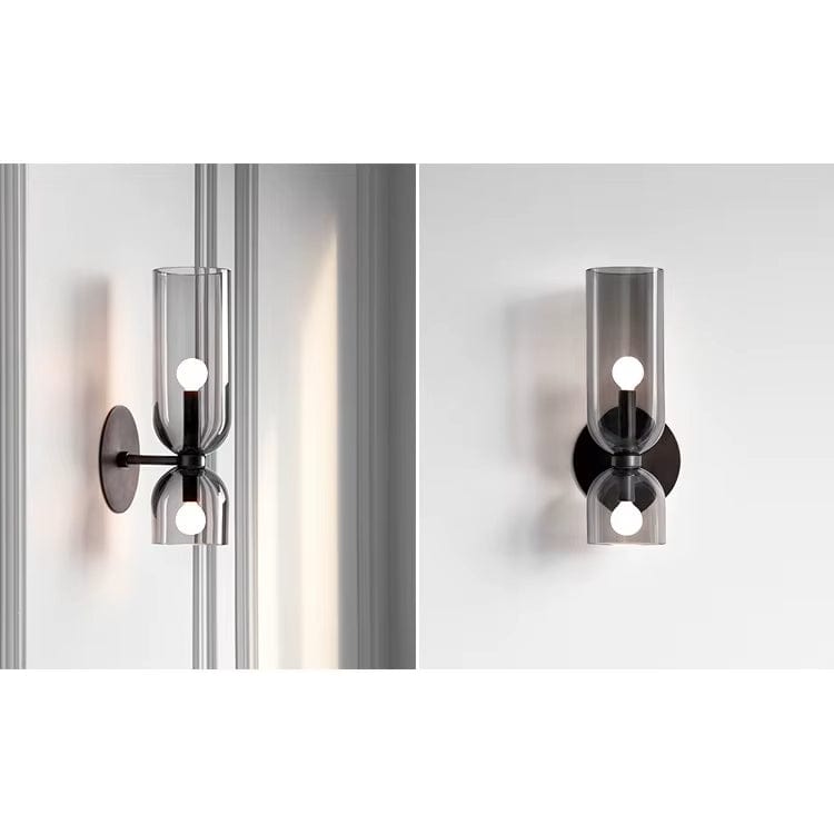 Verthara Nordic Minimalist Glass Wall Light - Wall Mounted - E14 LED Included - Electroplated Copper - Indoor Use - Available In Dark Gray, White, Blue