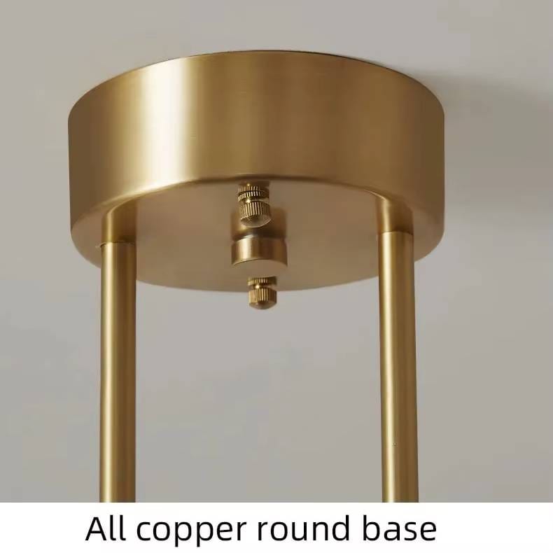 Verthara Nordic Solid Brass Pendant Light – Cream Globe Cluster for Kitchen Island and Dining Room Pendant Lighting