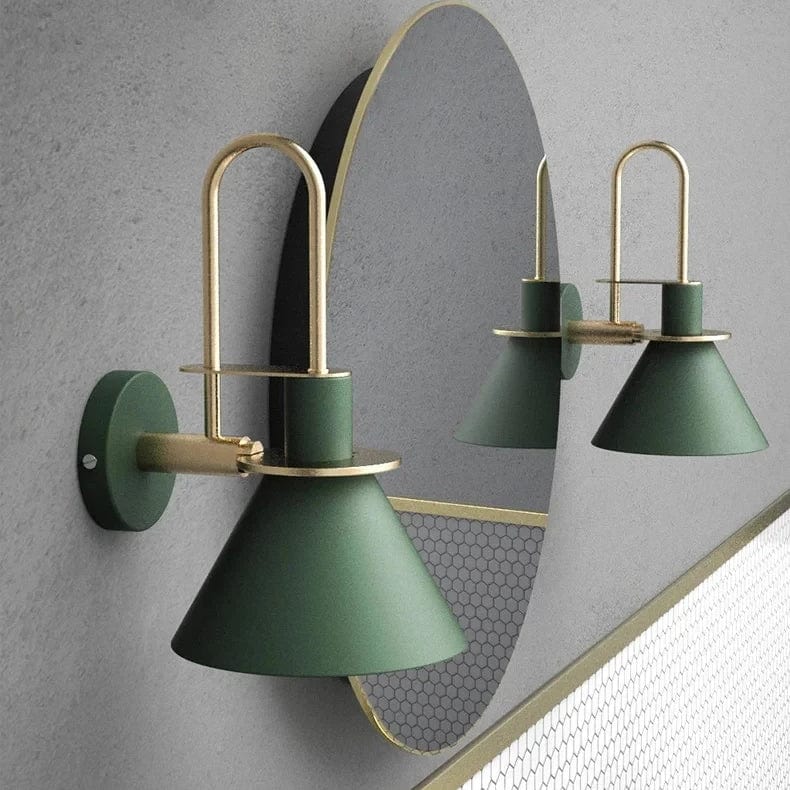 Verthara Nordic Wall Sconce with 350° Rotation and Rotary Switch for Bedroom and Hallway Lighting - Hardwired Wall Lamp