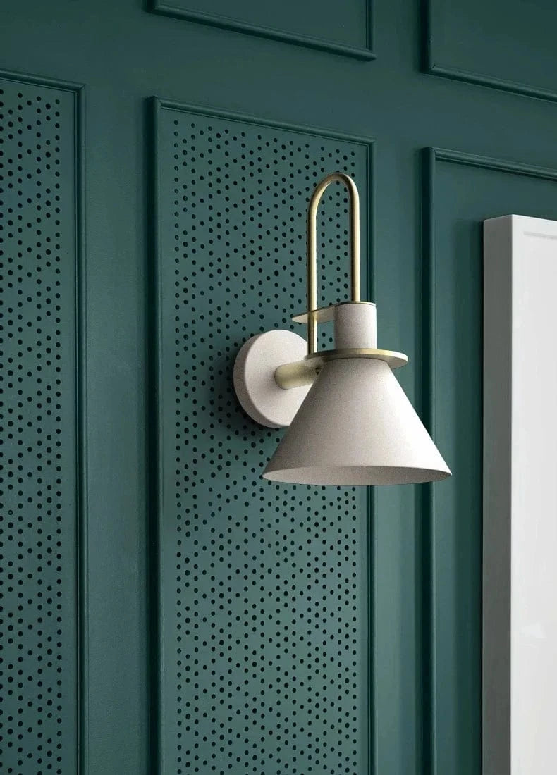 Verthara Nordic Wall Sconce with 350° Rotation and Rotary Switch for Bedroom and Hallway Lighting - Hardwired Wall Lamp