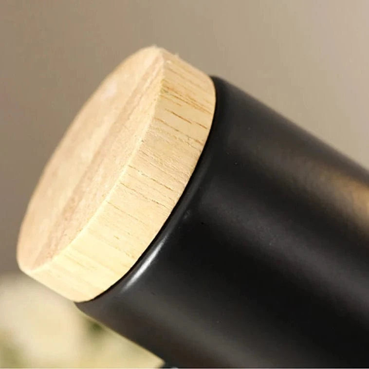 Verthara Nordic Wood Table Lamp – Minimalist LED Bedside Lamp for Bedroom and Desk Decor, Natural Finish, Eye Protection Lighting