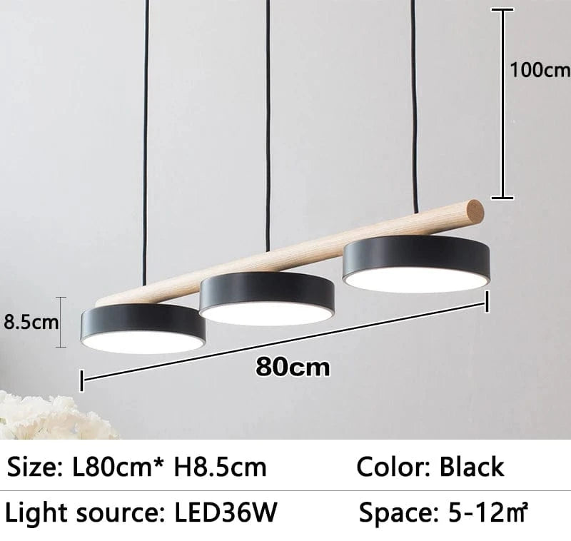 Verthara Nordic Wooden LED Ceiling Chandelier – Elegant Lighting for Living Room and Dining Room, Energy-Efficient Design