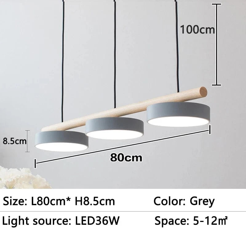 Verthara Nordic Wooden LED Ceiling Chandelier – Elegant Lighting for Living Room and Dining Room, Energy-Efficient Design
